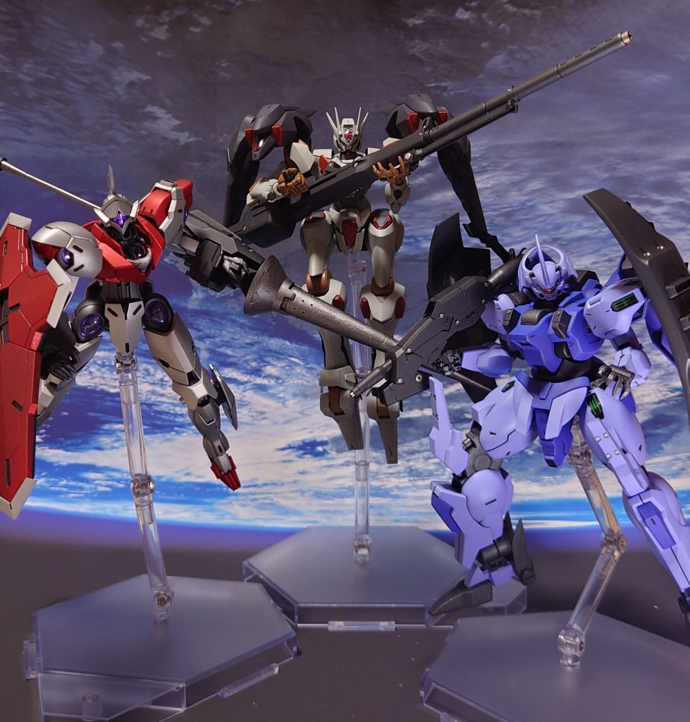 アニメオープニング風の配置とポーズで終わり。