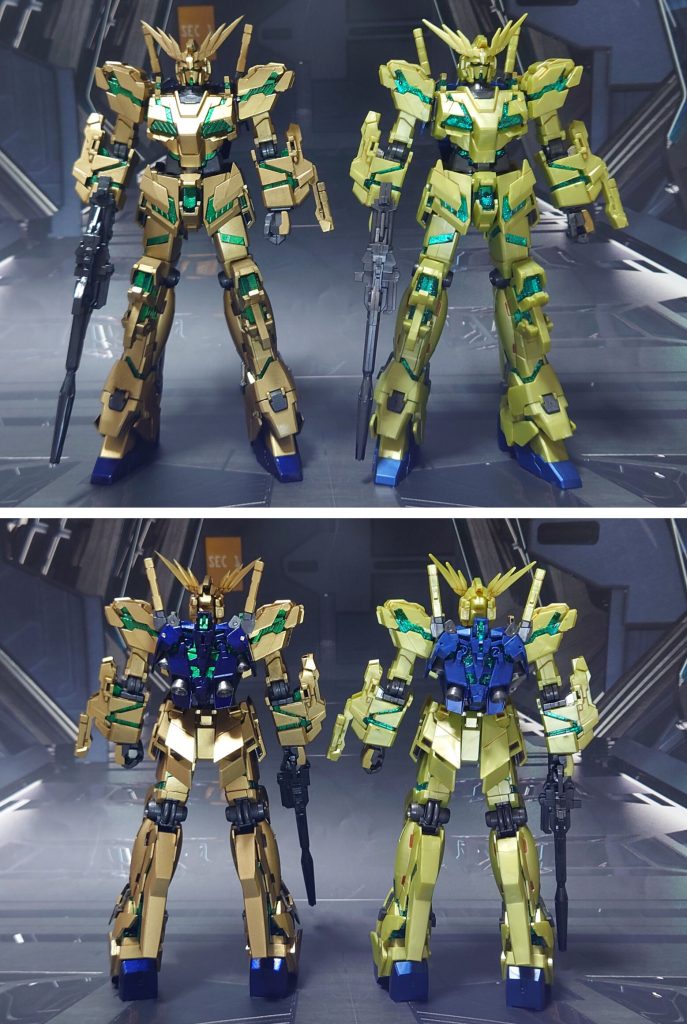 ガンダムベース限定の、HGUCフェネクス(最終決戦仕様)との比較。