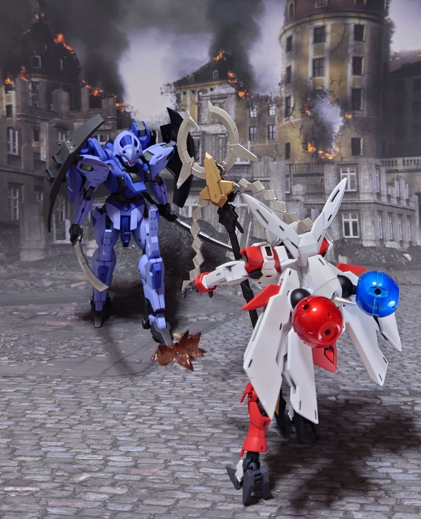 イベントのエキシビションマッチ、ジェターク社の“ラセツバルデ”との模擬戦。