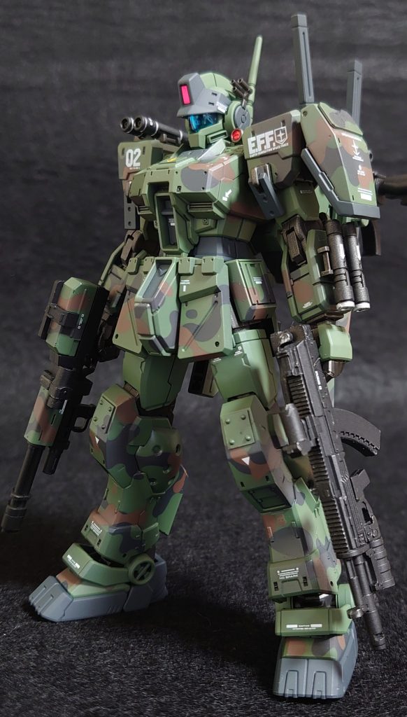 ジムスパルタン　迷彩　全塗装　HG–2枚目/制作者：wat798