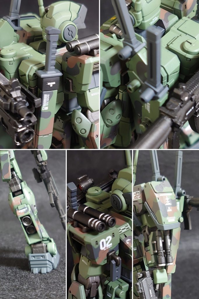 ジムスパルタン　迷彩　全塗装　HG–4枚目/制作者：wat798