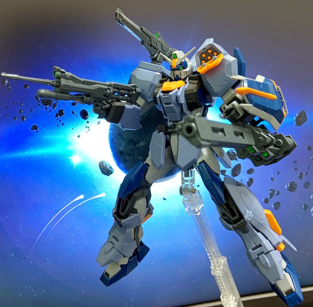 全武装でフルバースト!ゲイボルグは本来の持ち方だとアサルトシュラウド装着時では構えるのがかなり難しいですが逆さ持ちだと割と自然にポージングとれるため気に入ってます