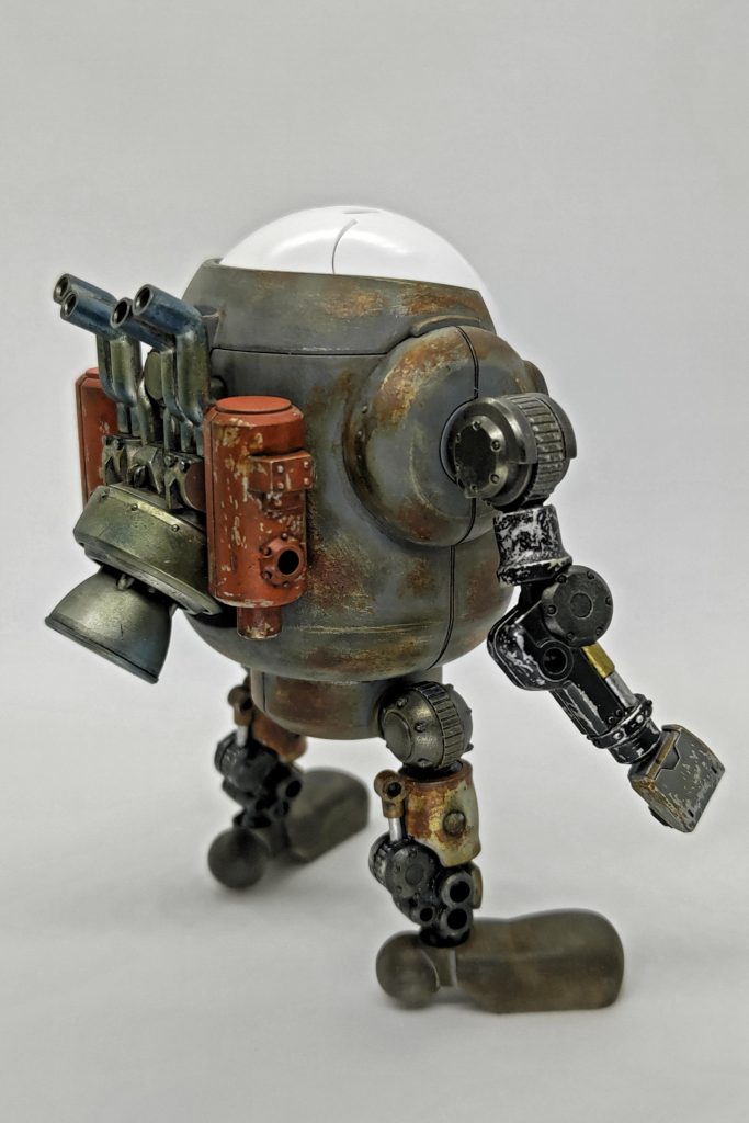 各パーツの素材をそれぞれ設定し、それに合った塗装と汚しを施しています。