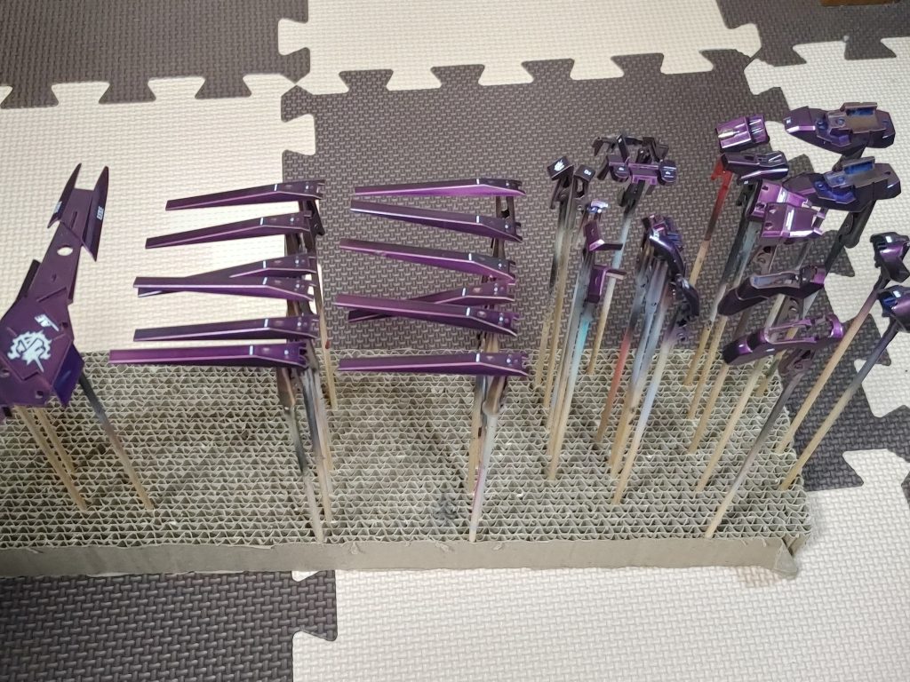 クリアバイオレットで塗装。キャンディ塗装です