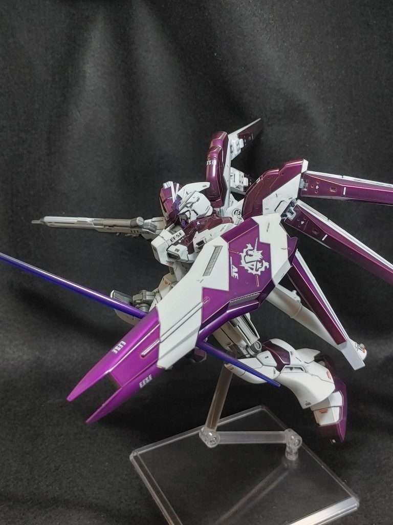 ビームサーベルもクリアバイオレットで塗装