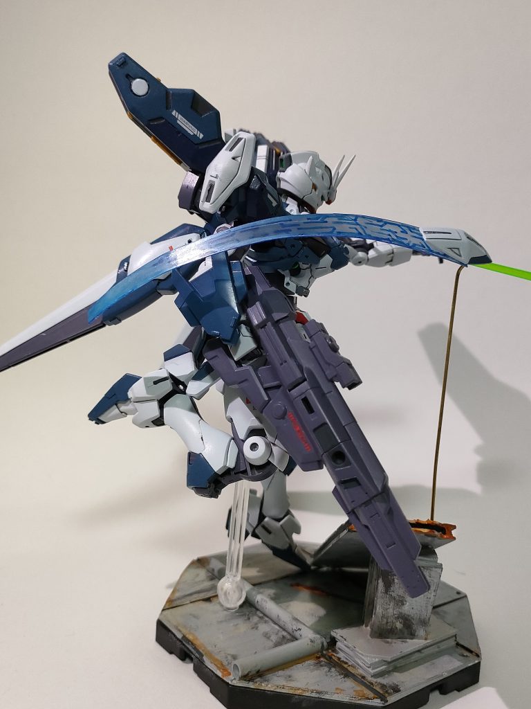 ガンビットの軌跡は透明プラ板に直接油性ペンで書き込む力技です