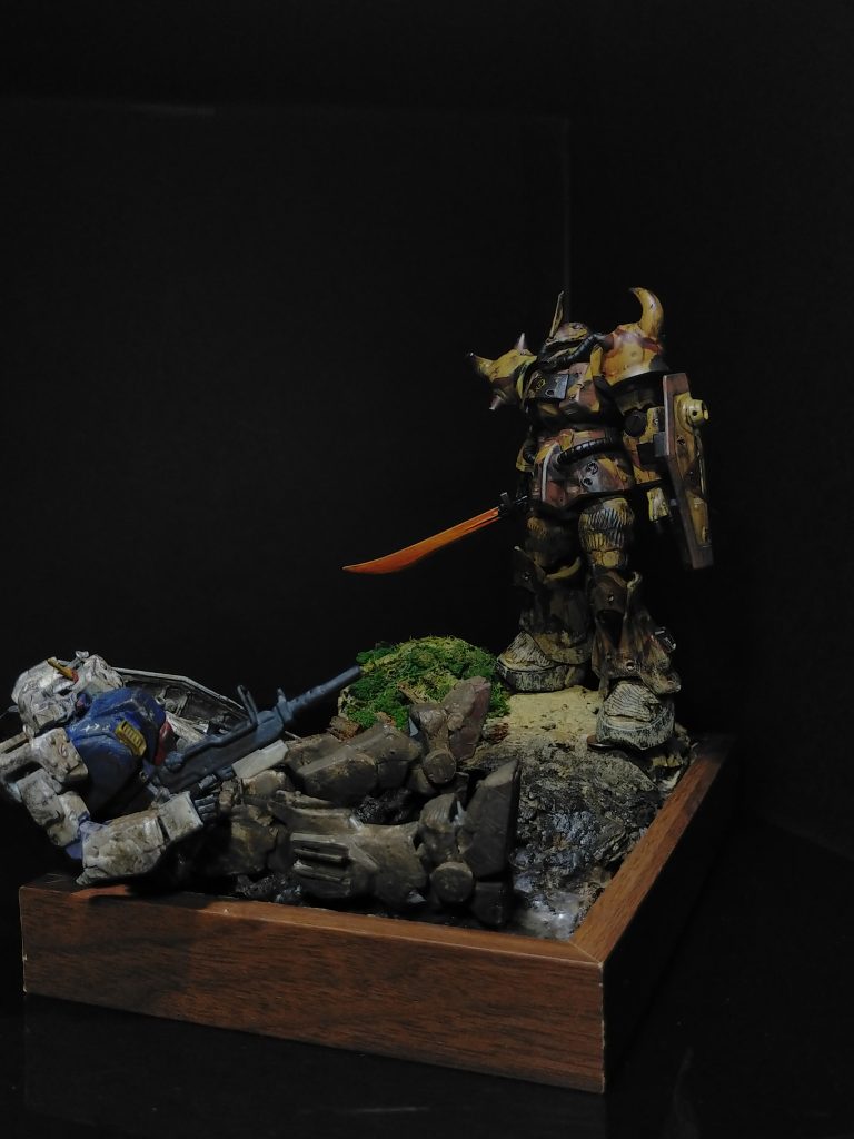 グフ 陸戦型ガンダム追い詰める–8枚目/制作者:sorahanano