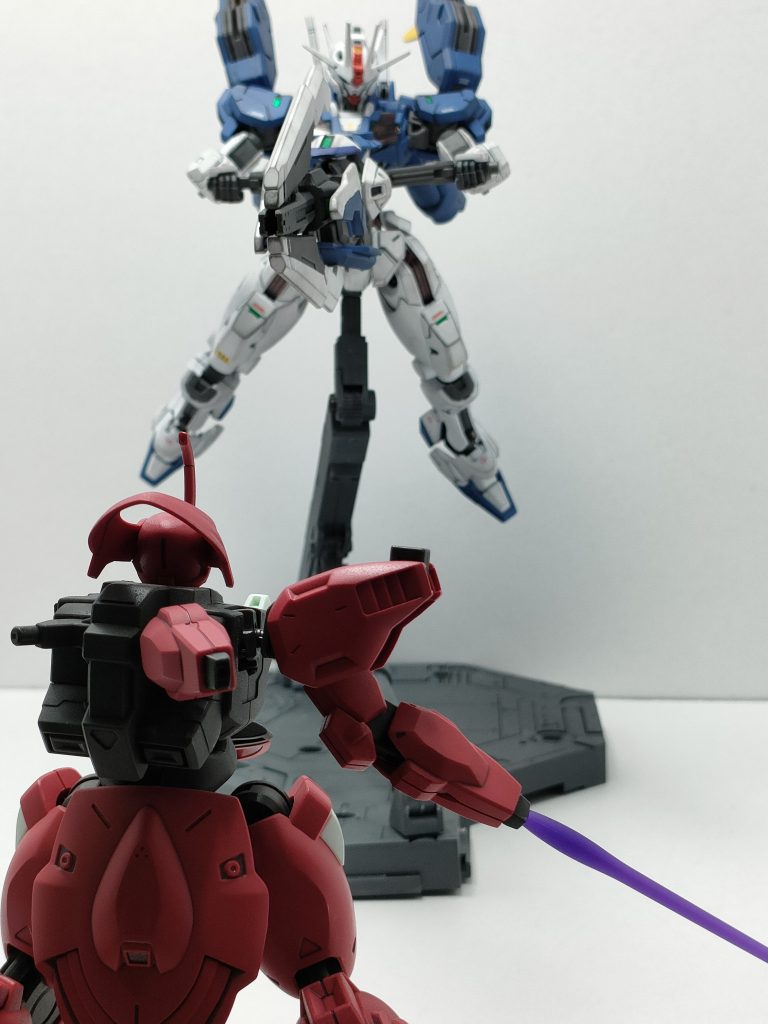 アニメで、またダリルバルデ出てきて嬉しかったな〜😭✨✨エアリアルと比べて改修型の青みは、色が濃く好きになれないのではと思いましたが、作ってみて好きになった!!