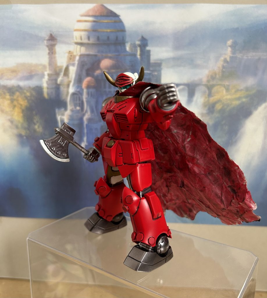 マントは模造紙を使用して作りました。