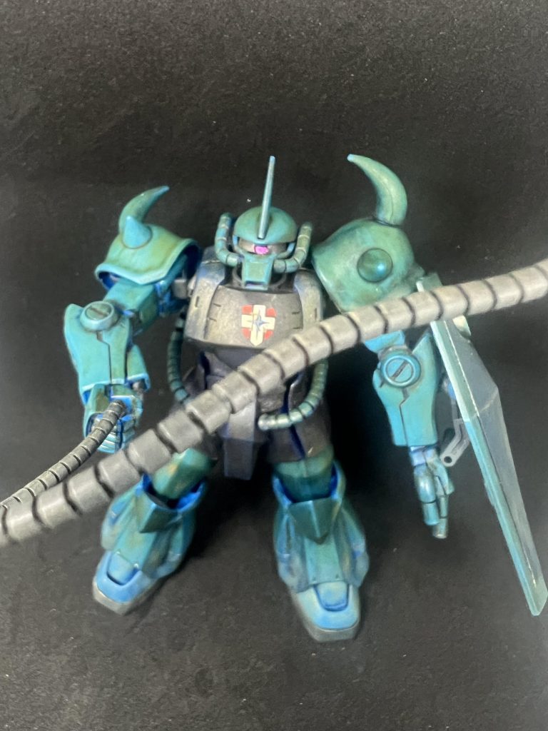 HG 196 グフ 無塗装ウェザリング–3枚目/制作者：シャオ