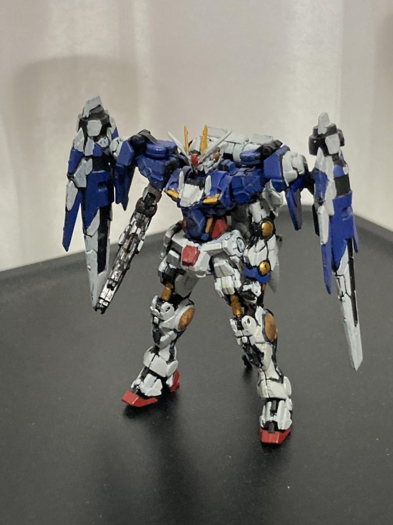 ダブルオーライザー1番塗り分けが必要で大変でした。