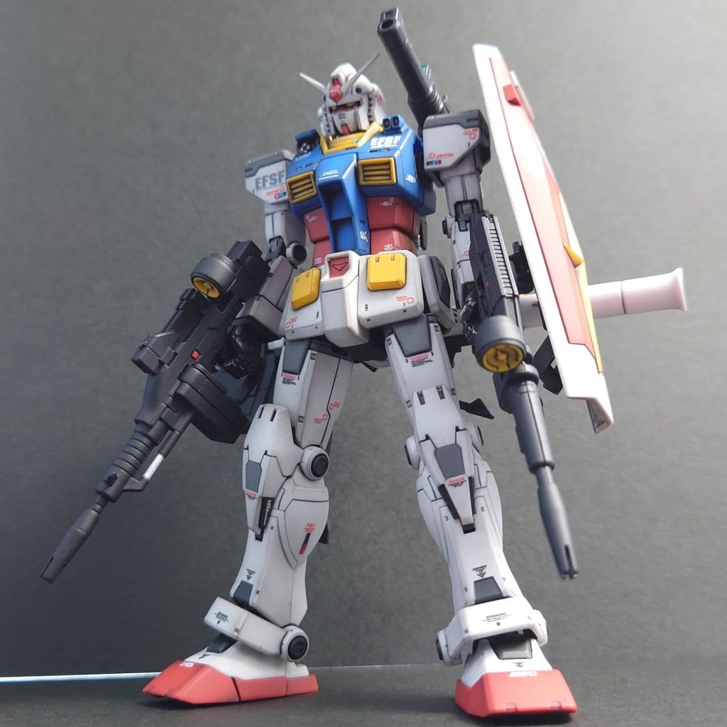 傑作キットと名高いオリジンガンダム。ほんの少しだけディテールアップし丁寧に製作しました(ᐢ 'ᵕ' ᐢ )