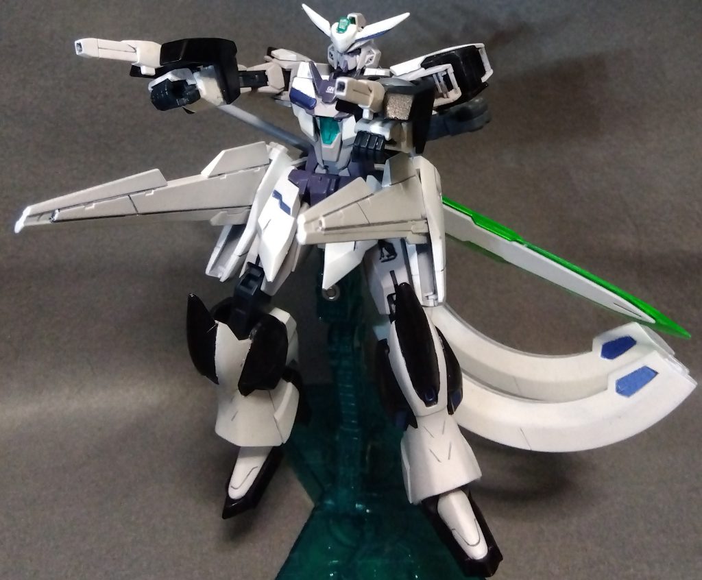 ハーフムーンモードF上弦の光矢1.5ガンダムにおけるアタックモードに相当射撃兵装に優先してGN粒子を供給し、威力や射程を強化する