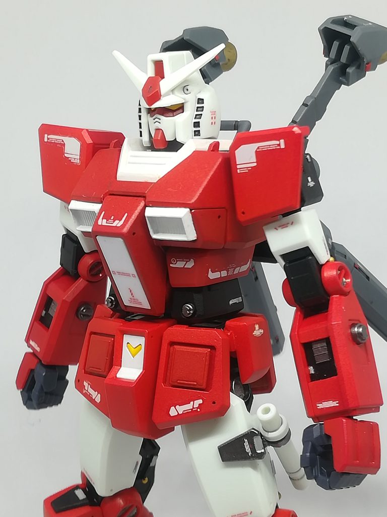 肩にセンサー追加スミ入れ、トップコートつや消し