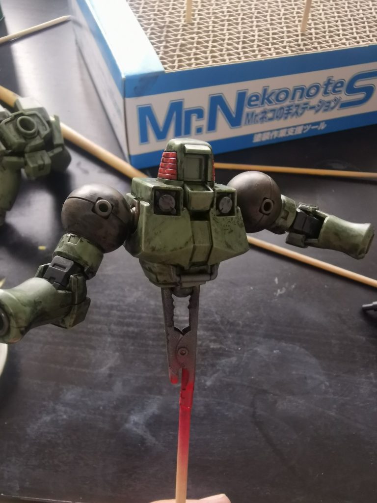 クレオスウェザリングカラーでウオッシングは初めてでしたが、凄く楽でした