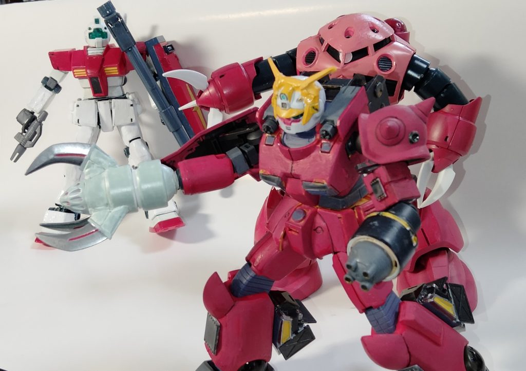 クローの突き方受講中シャアズゴ「踏み込みが足りん！」ジム「(⁠(⁠(⁠;⁠ꏿ⁠_⁠ꏿ⁠;⁠)⁠)⁠)」