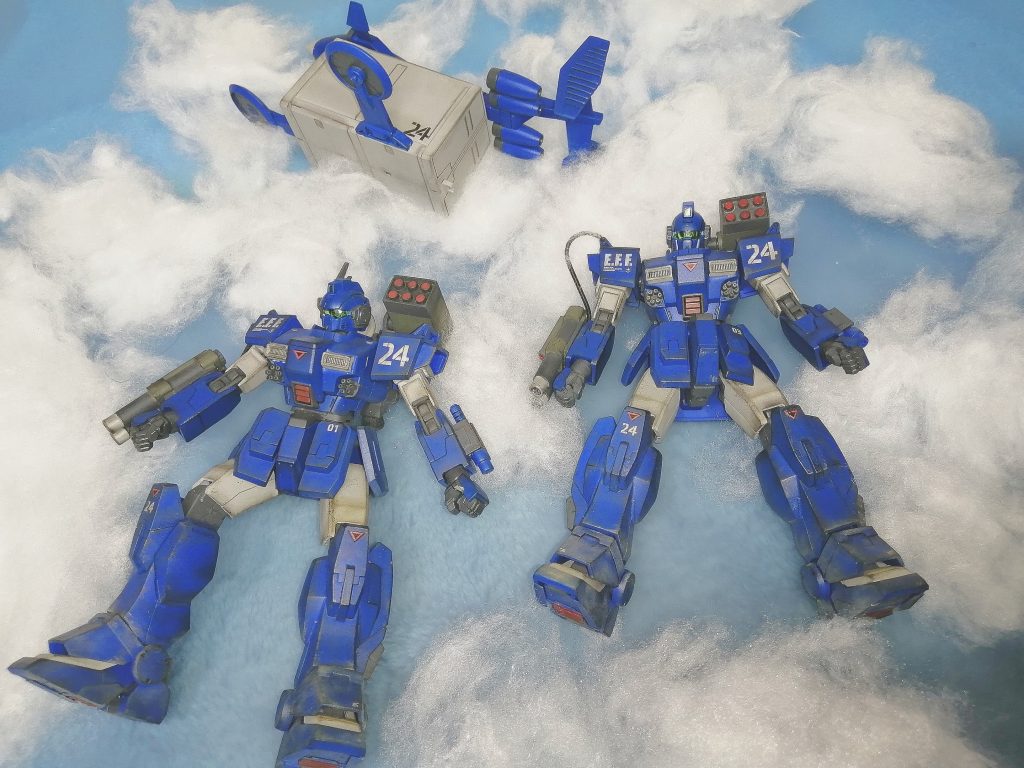 ガンペリーから降下する２４部隊。中割れシーンの方が良かったかも。