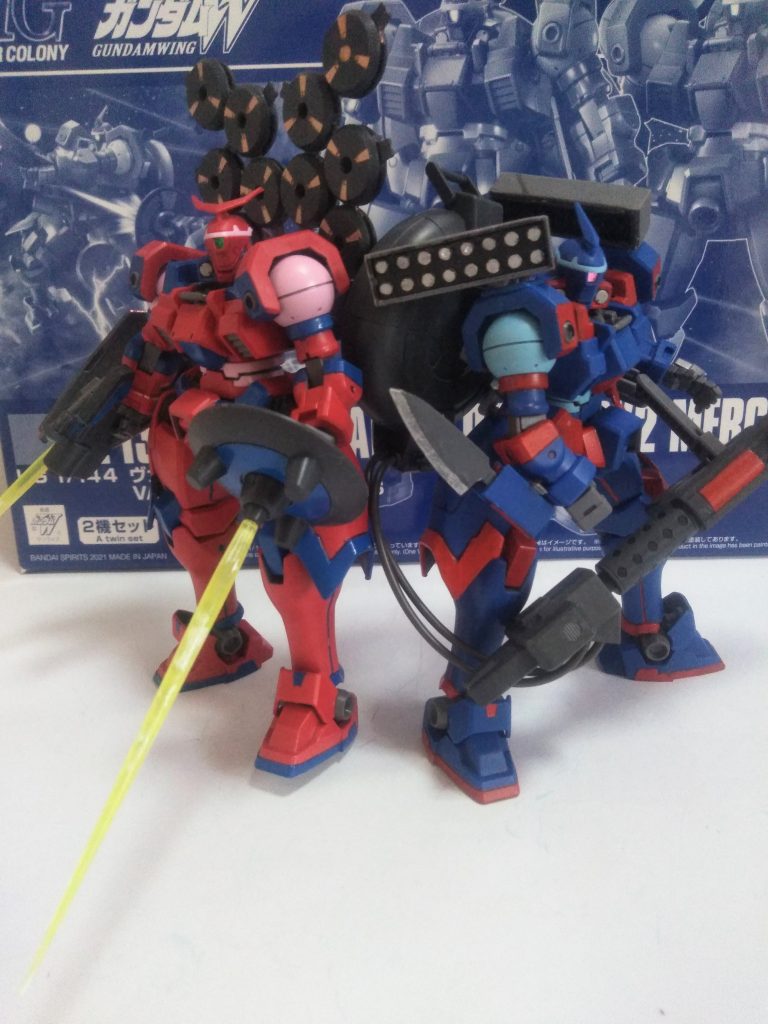 劇中でも出番は少ないのに、印象に残るMS。『ウイング世界アルアル』の『ネームドキャラ補正』の恩恵が作用しているからかな?🤔お目汚し ありがとうございました。