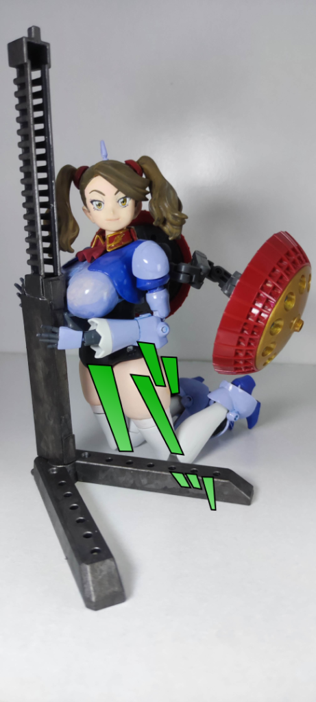放置期間が長かったせいか膝が両方折れたりスタンドが折れたりと大変でした。(おかげでワイヤー固定式スタンドになりました)大好きなキャラなので完成させることができてよかったです。