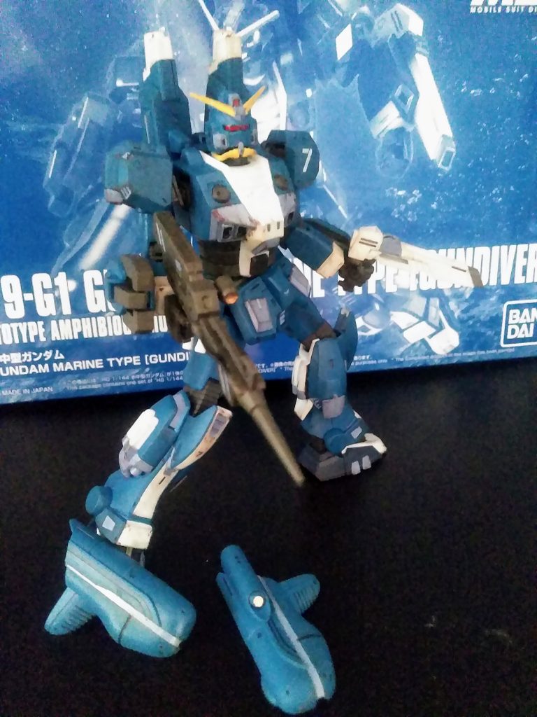 まぁ『MSD』だけあって、組易いし、良く動きます。プレイバリューも大変良い、良キットです😤『V.B.Rの防水カバー』をパージ。きっと地上戦ではカバーを外すのでしょうね😆