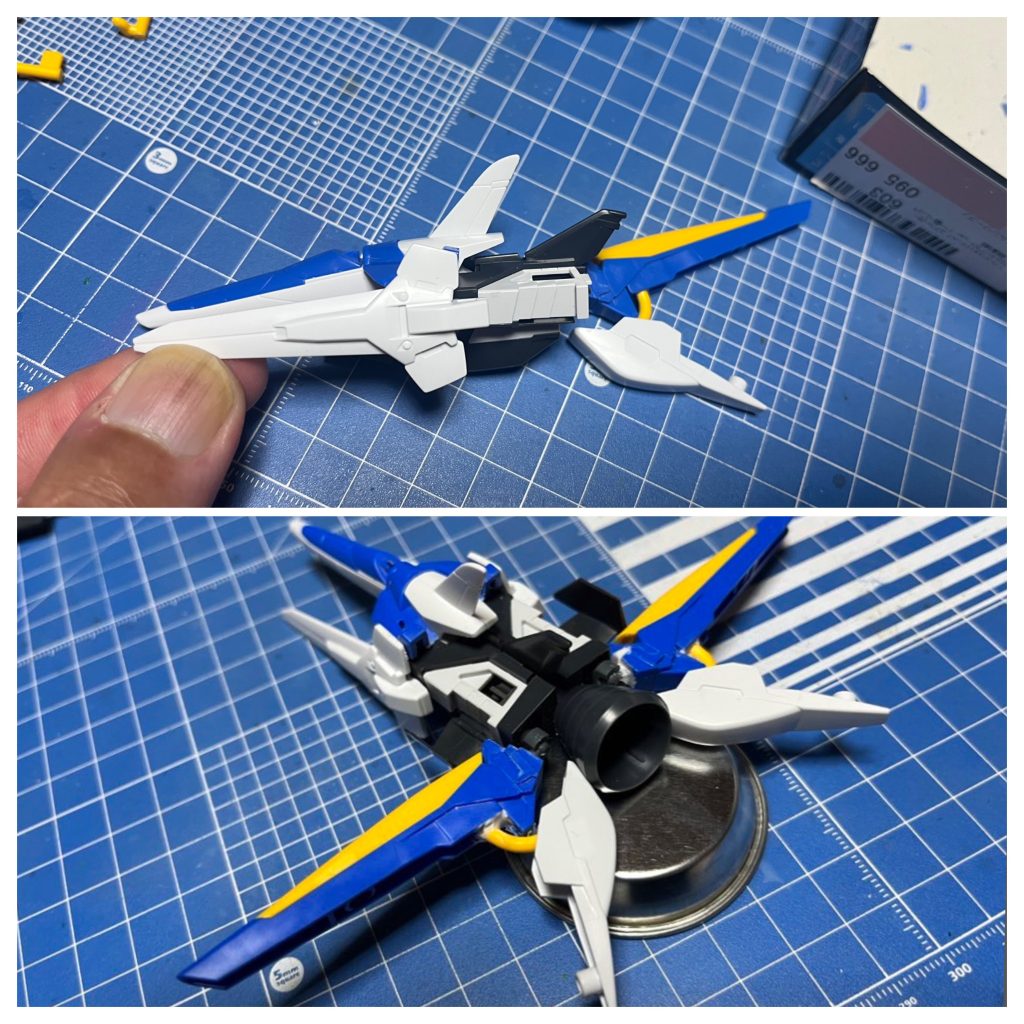 武装はV2アサルトバスターの腰ヴェスバー。MSを上回る高機動性を得る為の大型ブースターも増設。 めんどくさいのでみんな接着で行きます(*´꒳`*)