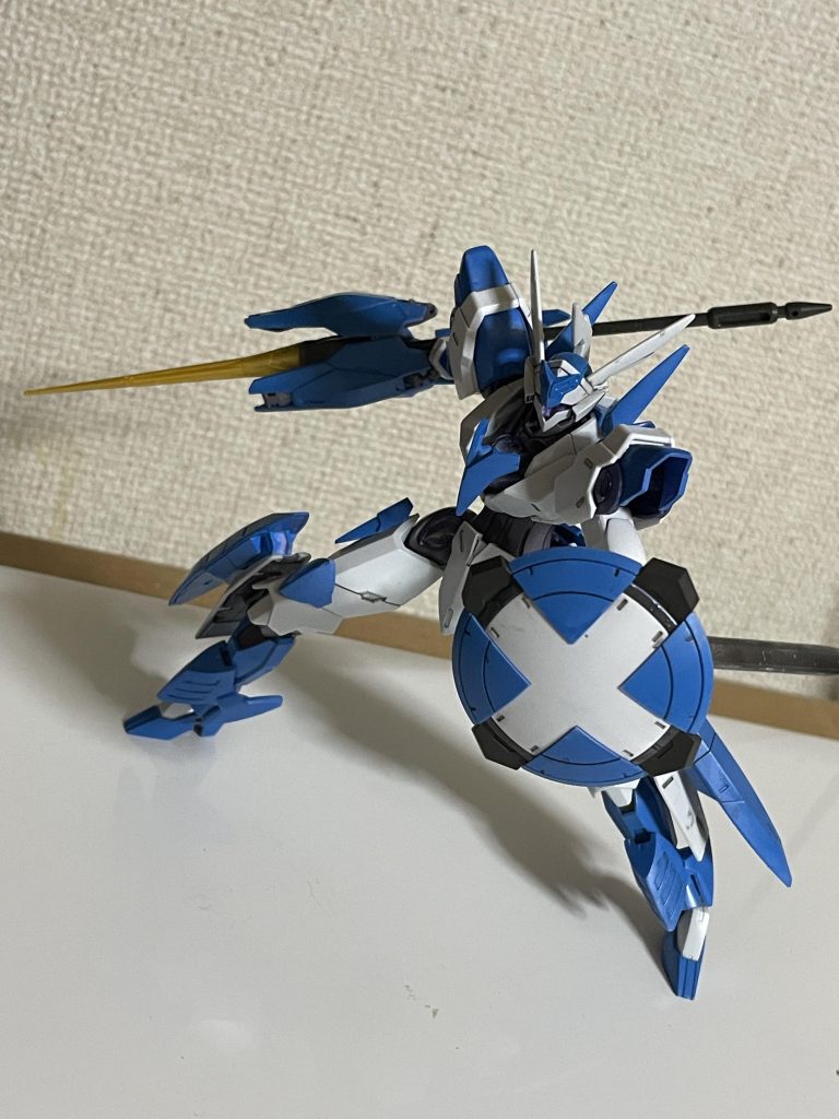 特に設定も考えず、思いついたまま作業に取りかかりましたが個人的にかなり思い通りに出来たなと感じております。ランスとフェイス部分がお気に入りです。