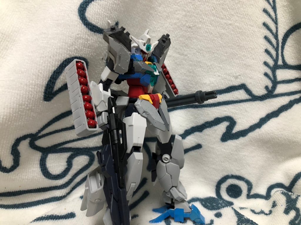 Tタイプに使わなかった、アーマーを今回Dタイプに持ってきました。本当はヴィートルアーマーでもよかった気がする。正面、武器はスタンダードのライフルを持ってきてます。