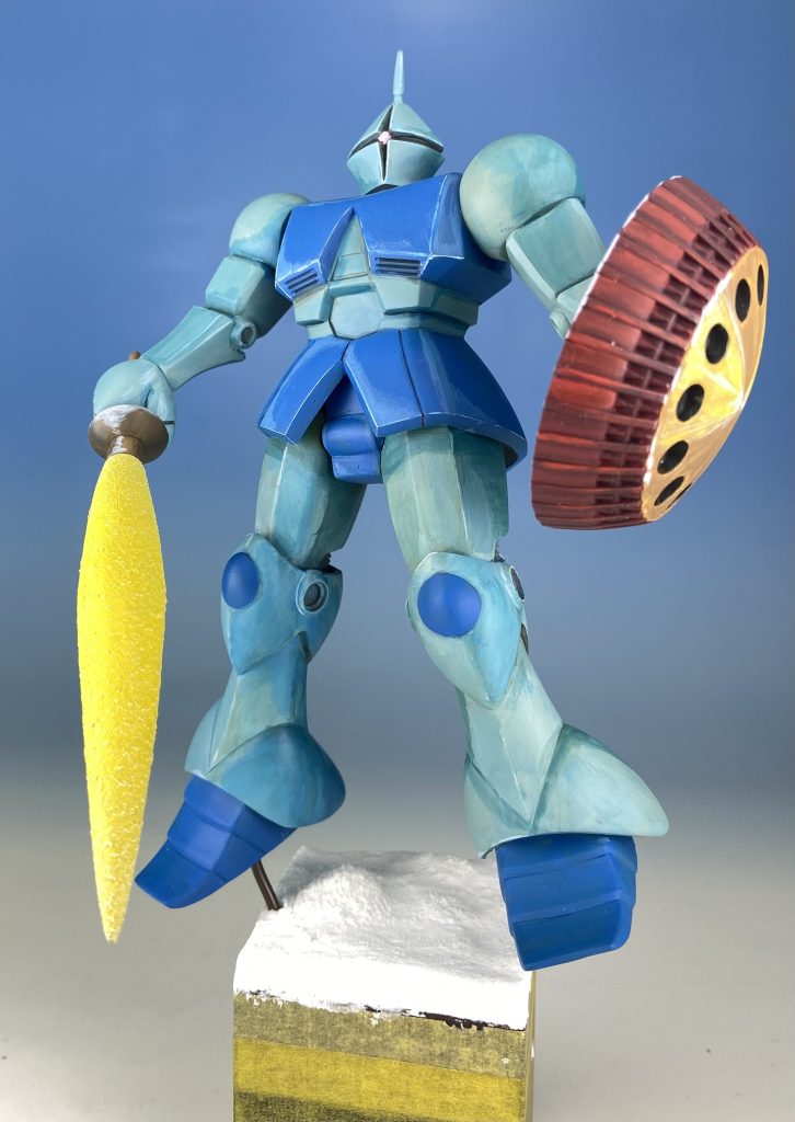 塗装は一貫してシタデルの筆塗り。陰影はボックスアートを参考に、カラーリングパターンをMSVにしてます。