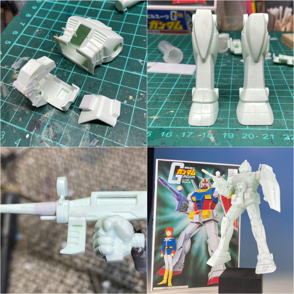 せっかくのガンダムなので、いつもならスルーする形状もそれなりに手を加えてます