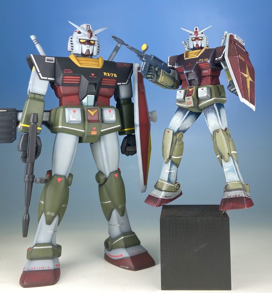 旧キット1/100とこちらも顔はキットのまま。イケメンだねぇ