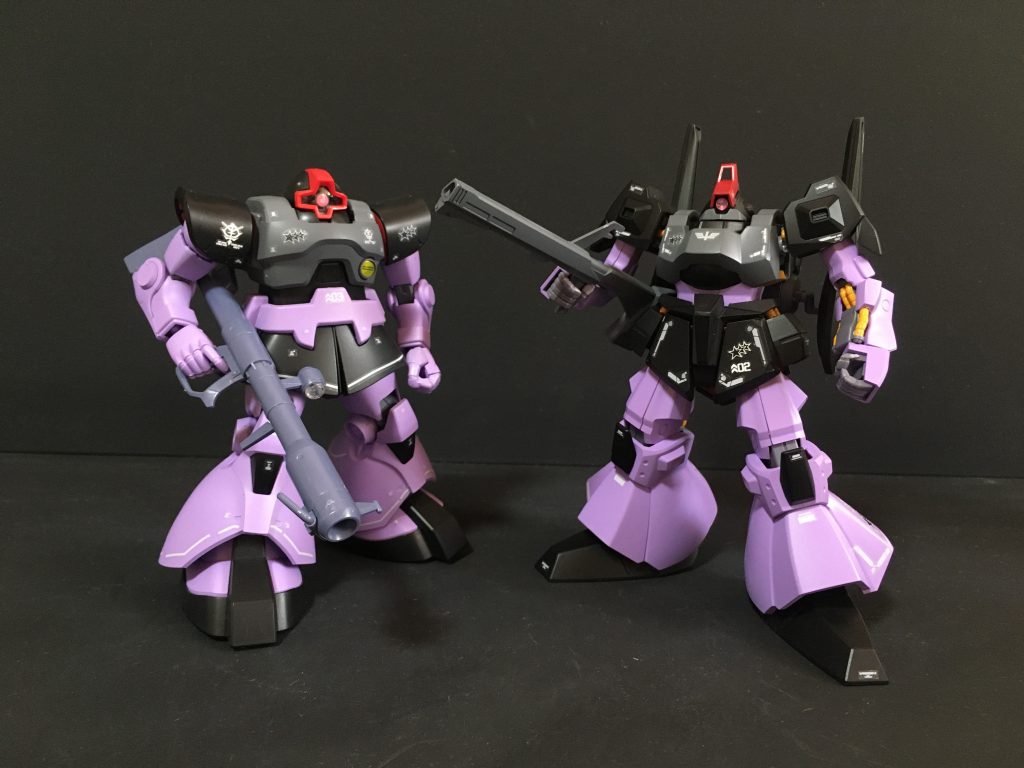 ドムとリックディアスのツーショットです。ドム:https://gumpla.jp/hg/1091053リックディアスはドムの正統後継機ですね。