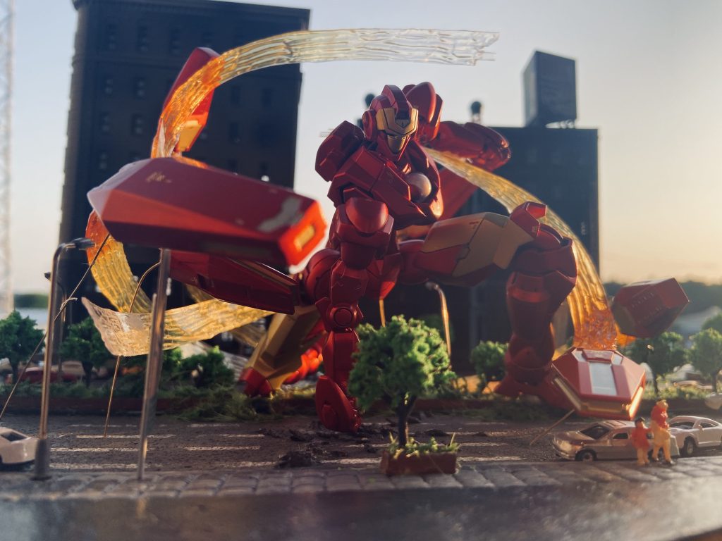 アイアンマンとジオラマを合わせ、お外での撮影。臨場感を感じていただけたら嬉しいです!もっとジオラマ作成上手くなります!🫡最後まで閲覧ありがとうございました🙇🏻♂️
