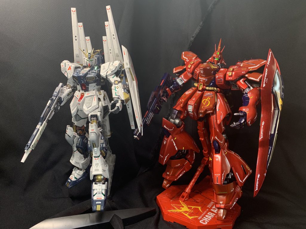 紅白でめでたい感じになりましたw。これはこれで仁王像阿吽のようですw。