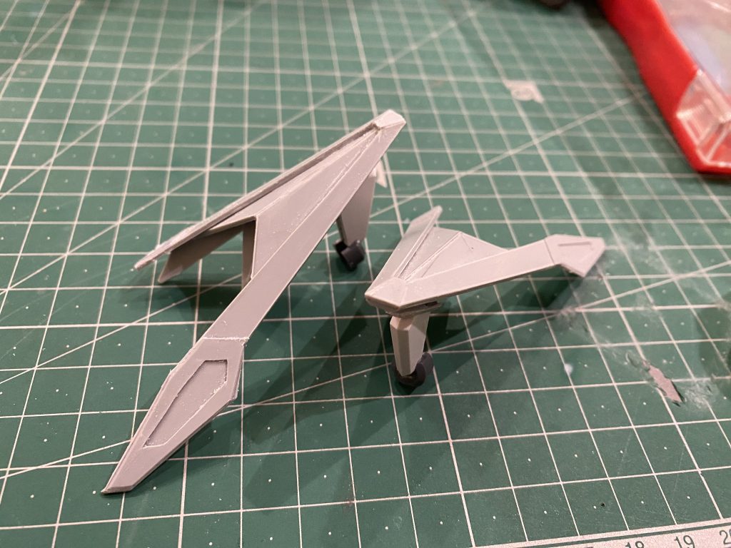 [箱組みスクラッチ]背部のスラスターユニットは箱組でのスクラッチです😌なかなかそれっぽい見た目になってくれてかなりお気に入りな部分です😌