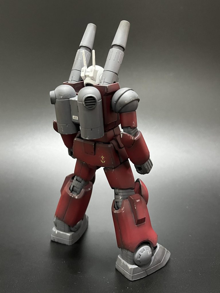 バックショットデカールはかなり少な目です。黒のチッピング、シルバーのドライブラシはかなり控えめにしております。