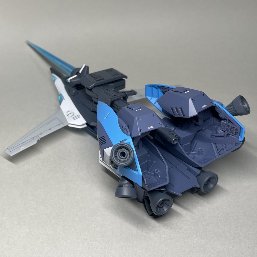 ビームランサー展開 うしろ バーニアノズルは、シンプルにグレー単色で塗装しました。