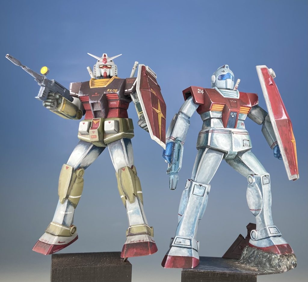 シールドも大型化したので、ガンダムより手が込んでます