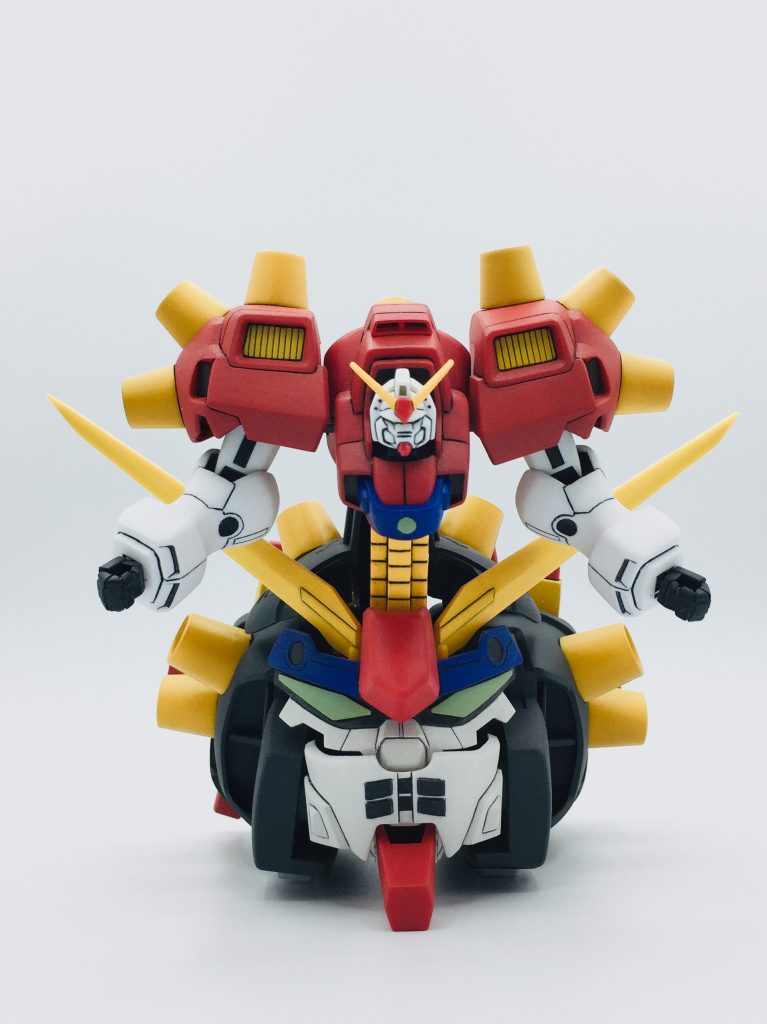 パーツを組み付けトップコートを吹き完成です。ブログに詳細を記載していますので見ていただければ幸いです!クリック≫旧キット1/144デビルガンダム塗装済み完成≪クリック