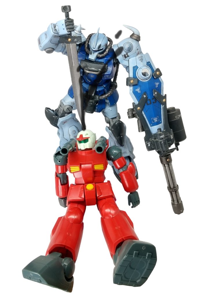 ガンタンクが無いので、キャノンに犠牲になって頂きました。返りオイル(血）浴びたり、EZ8の左手プラプラから、もぎ取って”えいっ”とか、人間だったらかなりグロいですよねｗ最後までご覧頂きありがとうございました。