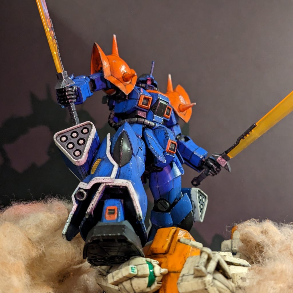 果敢に斬りかかった最後の一機も瞬殺。イフリート改の怪物感が表現できていれば幸いです。