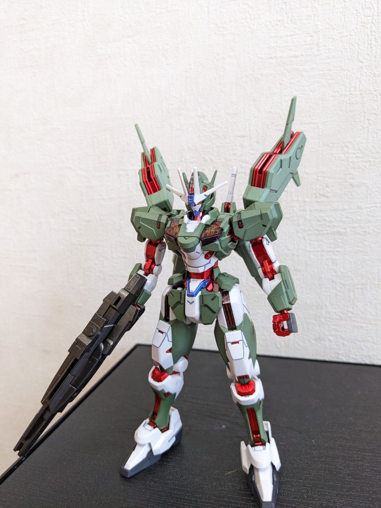 ガンビット無し状態塗装剝げるとヤなので(コレばっか💦)、装着する前に撮っときました。個人的には、エアリアルはビットフォームが好みですね😉