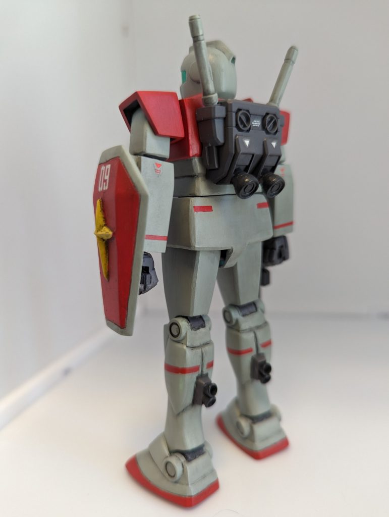高機動型ということでランドセルはガンダムの物に変更(体験会バージョン？の物)ふくらはぎにバーニア付けてみました。
