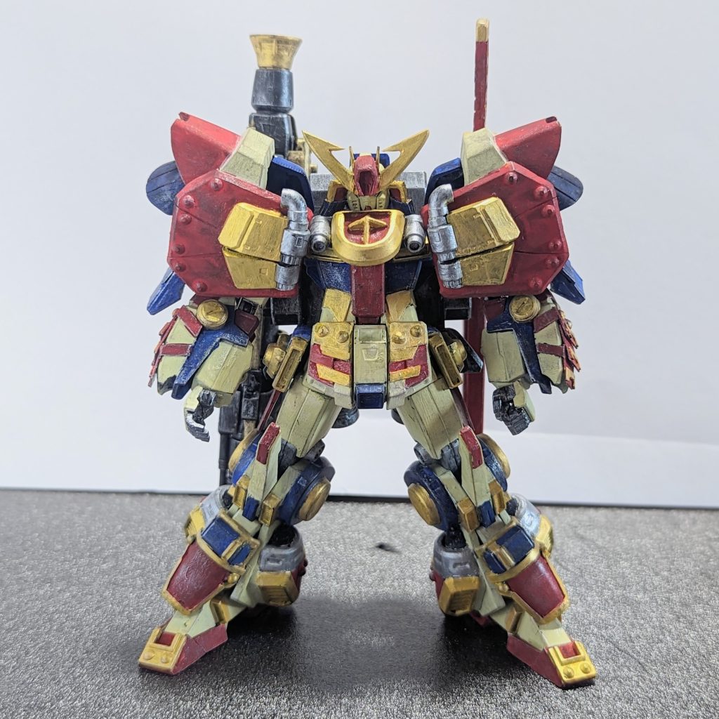 正面  初代七人衆直撃世代なので「あの頃の武者ガンダム」の再現を心がけました