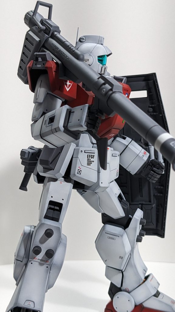 昔から陸ジムは、好きな機体だったので楽しく作れて良かったです！最後まで見て頂きありがとうございました。