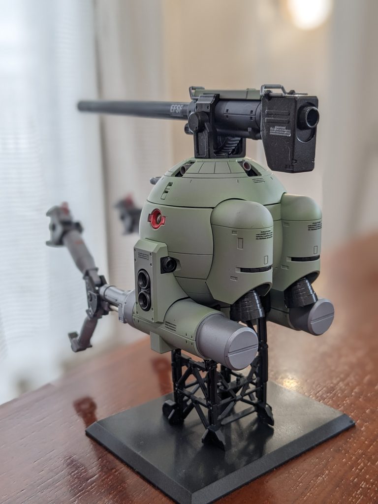 バックショット。薄いライトグリーンで清潔感を念頭に塗装しました。