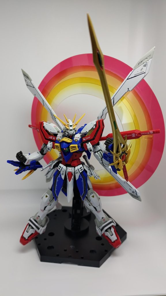 さすがに無限拳しか使わないのはもったいないので、太陽剣も装備できるようにしました。やっぱり大きくて普通には持たせられずどうしようかと考えた結果、某漫画に出てくる超魔生物となった元魔王に行き当たりました。右手で爆熱、左手で爆炎というわけです