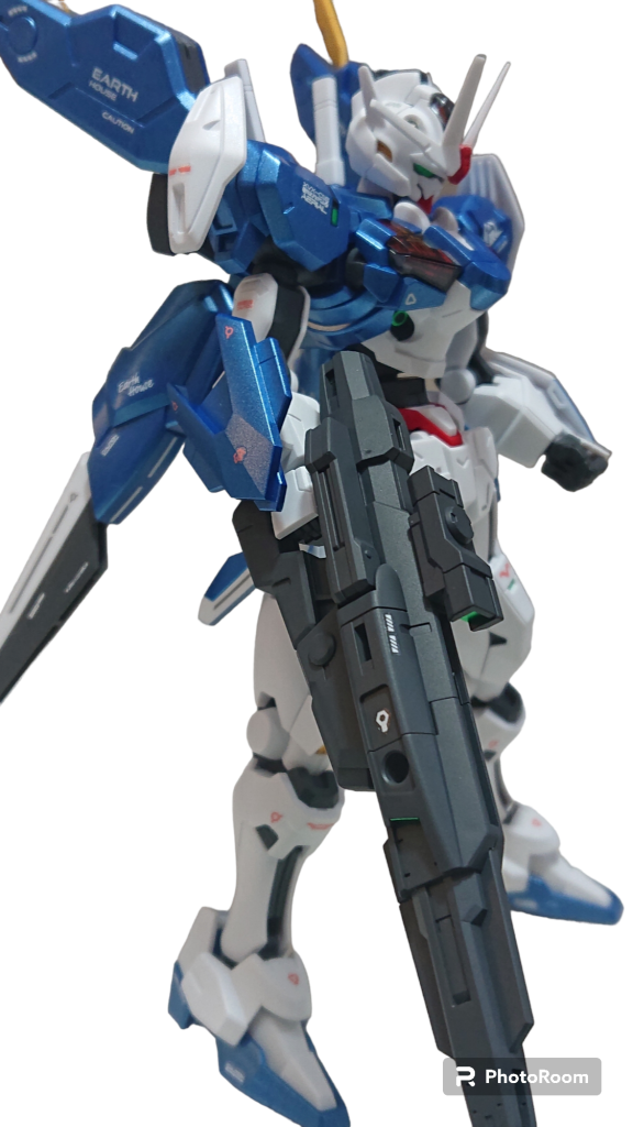 全体に水星の魔女ガンダムデカール貼り付け