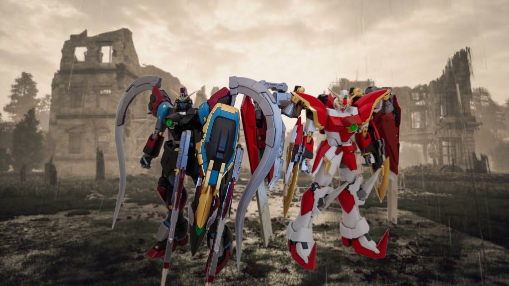 最後に以前作成した、MGサンドロックゼロカスタムと一緒の写真を!よければ以前のサンドロックゼロカスタムも見ていただければ嬉しいです!MG サンドロック“ゼロ”カスタム|パイナップル少佐さんのガンプラ作品|GUNSTA(ガンスタ) (gumpla.jp)