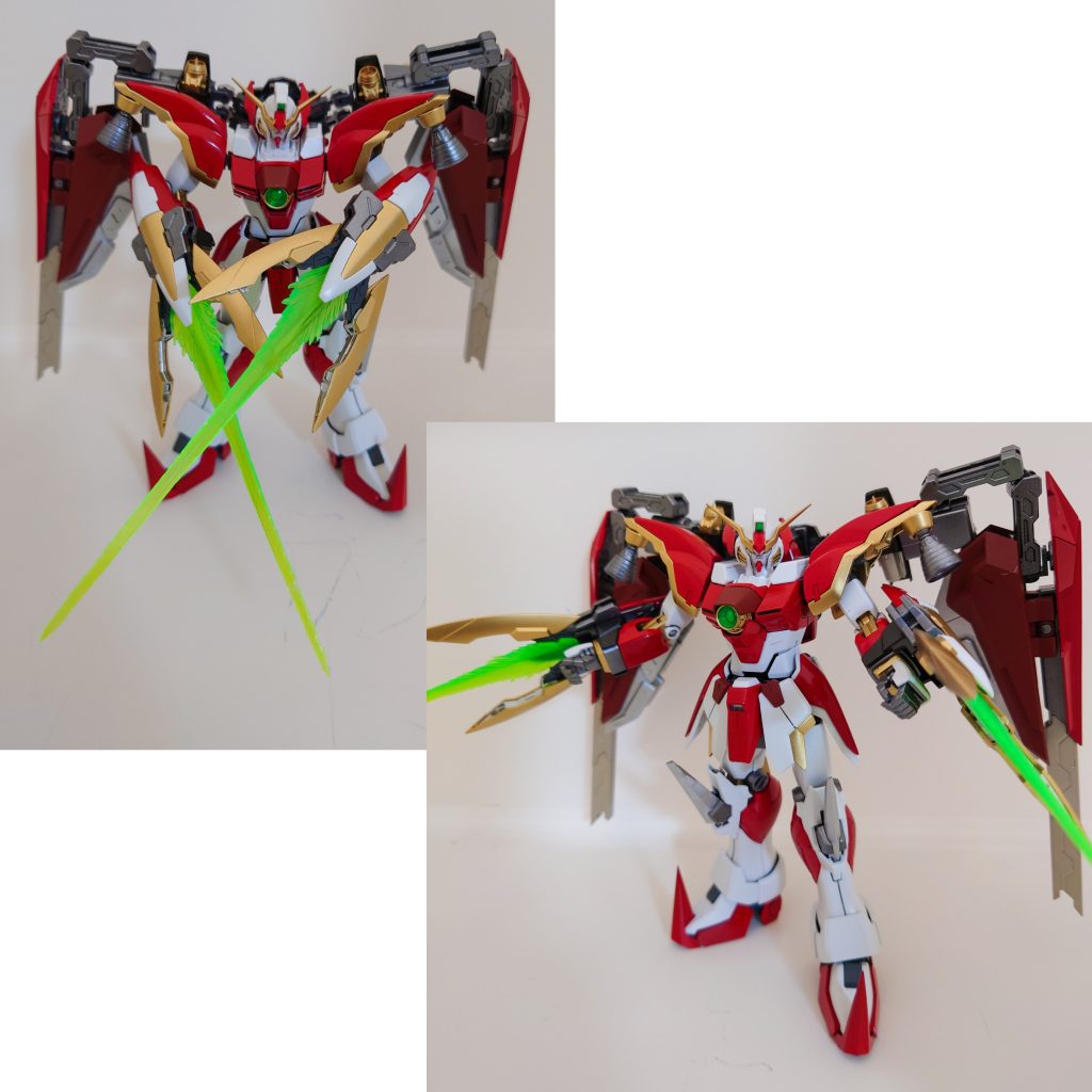 バスターシールドは、展開してビームパーツを取り付けて近接戦闘可能です。