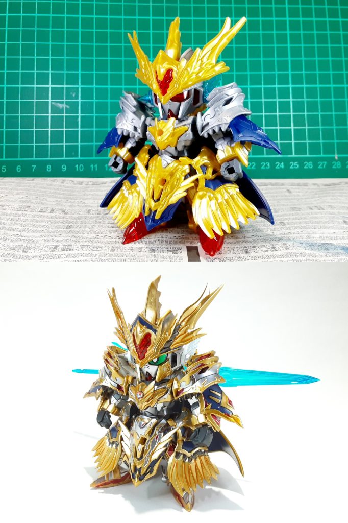 塗装前との比較アンテナは設定画と造形がだいぶ違ったので削る等して近付けました足を延長してバランス調整してます